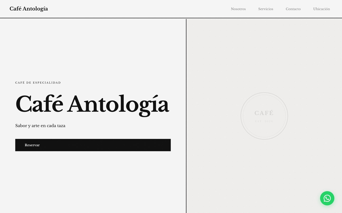 Sitio web de Café Antología